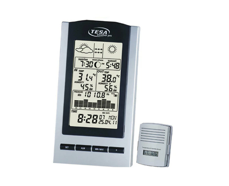 Tesa WS1151 Wireless Moon Phase Weather Station with Barometer