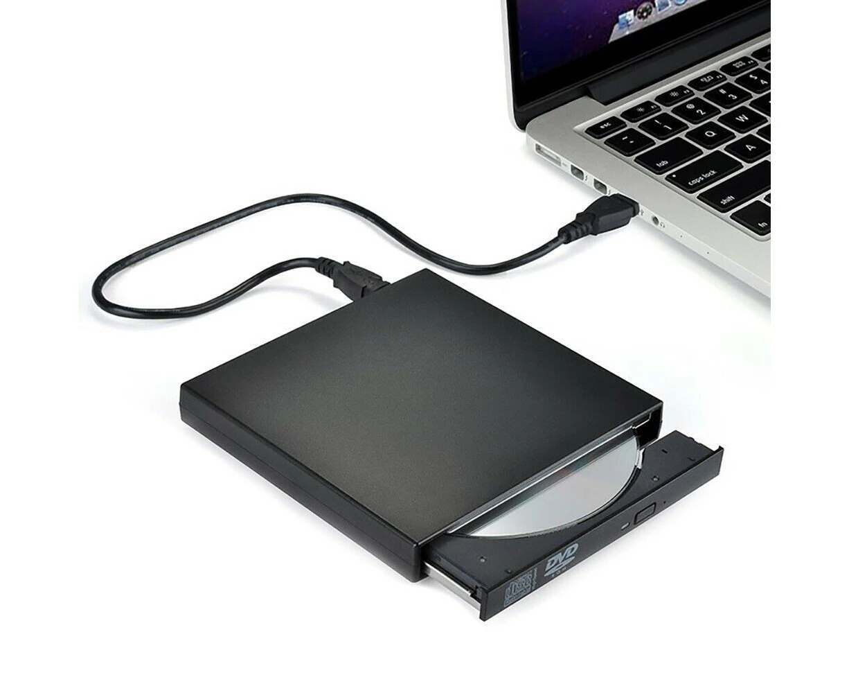 WACWAGNER USB External CD RW DVD ROM Writer Burner Player Drive For PC Laptop Mac WIN8/10