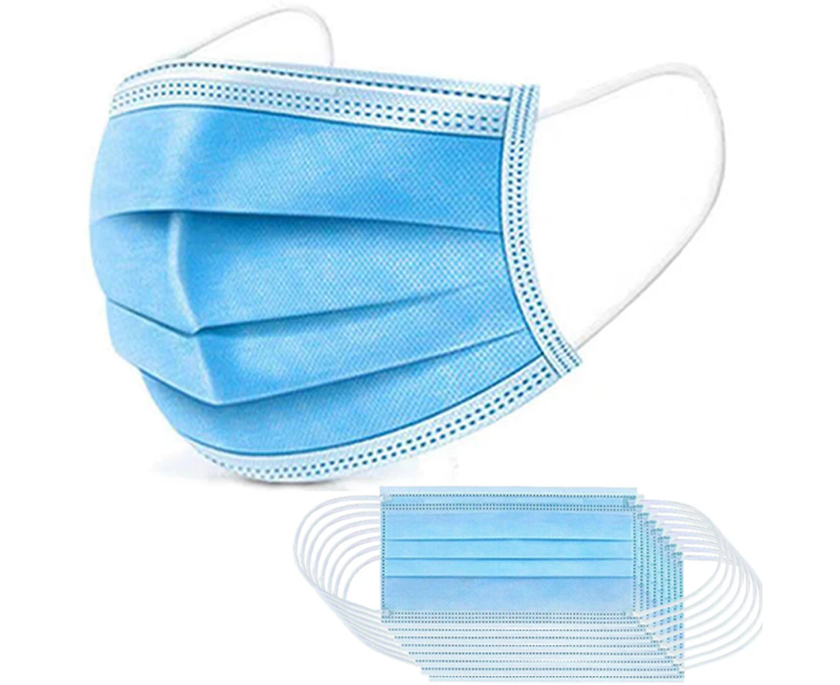 100pcs Disposable Face Masks 3 Layer Anti Dust Mask with Elastic Ear Loop