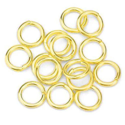 10pcs 304 Strong Stainless Steel Open Split Jump Rings Connector Jewellery Findings DIY Craft Loop - 18k Yellow Gold Plated