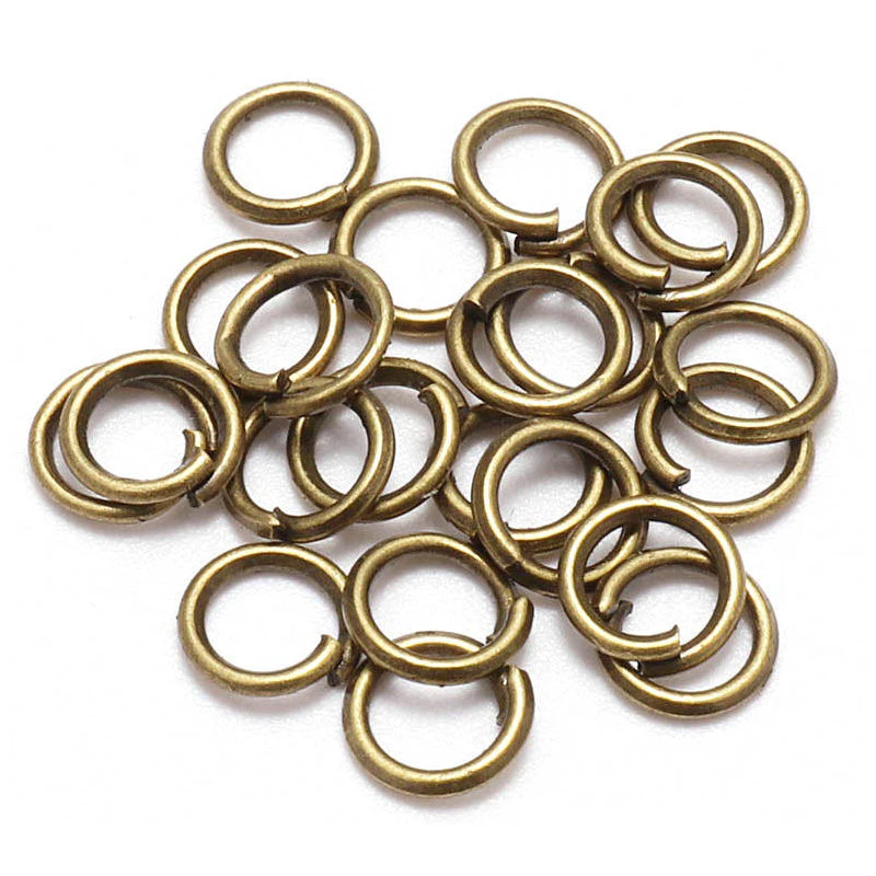 10pcs 304 Strong Stainless Steel Open Split Jump Rings Connector Jewellery Findings DIY Craft Loop - Bronze