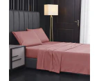 Extra Soft Cooling Bed Sheet Set with Pillow Cases in Various Colours and Sizes - Pink