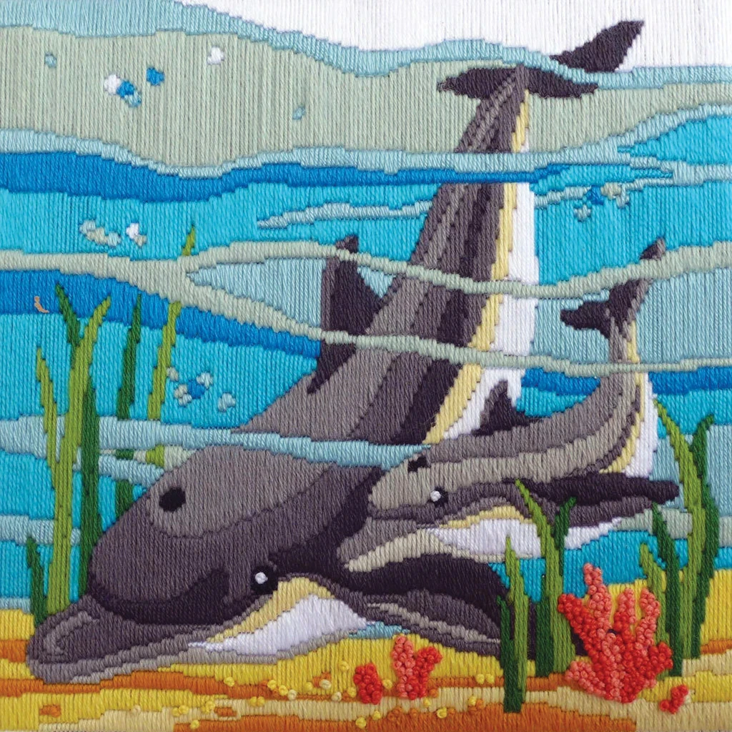 Country Threads DOLPHINS Longstitch Kit FLS-5025 30cm x 30cm