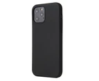 WIWU Phone Case For iPhone 12 Series Soft Liquid Silicone Slim Rubber Full Body Protective Cover For iPhone-Black