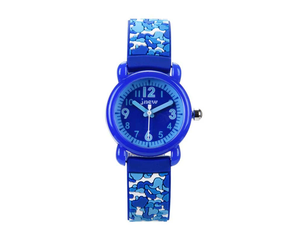 WIWU Camouflage Childrens Waterproof Watch for 3-10 Year-Dark Blue