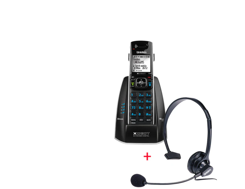 UNIDEN – XDECT8315 Single Handset Cordless Phone with Bluetooth & USB + Headset