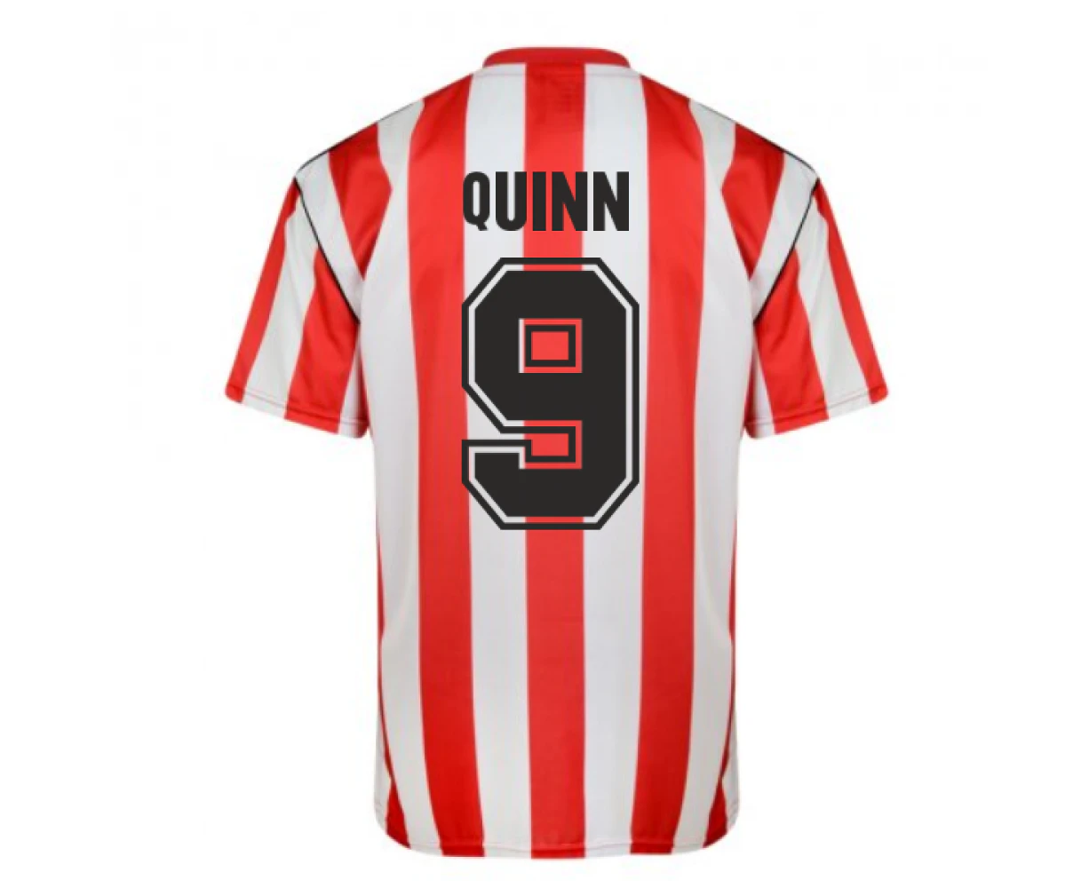 Score Draw Sunderland 1990 Retro Football Shirt (Quinn 9)