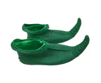 Elf Shoes Christmas Costume Elves Latex Dress Up Party - Green