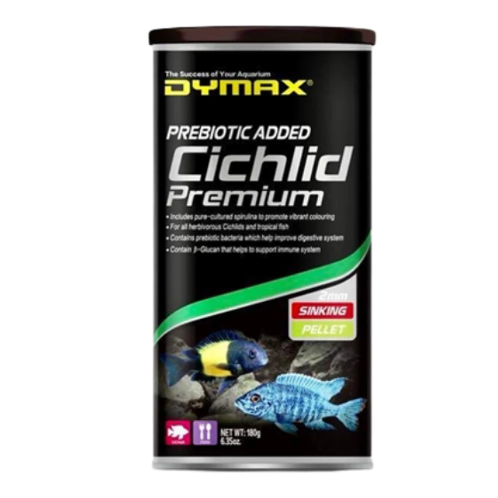 Dymax Cichlid Oscar Tropical Premium 2mm Sinking Aquarium Fish Food Pellet 180g