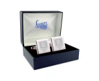 Port Adelaide Power Silver Etched Cufflinks