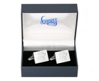 Port Adelaide Power Silver Etched Cufflinks