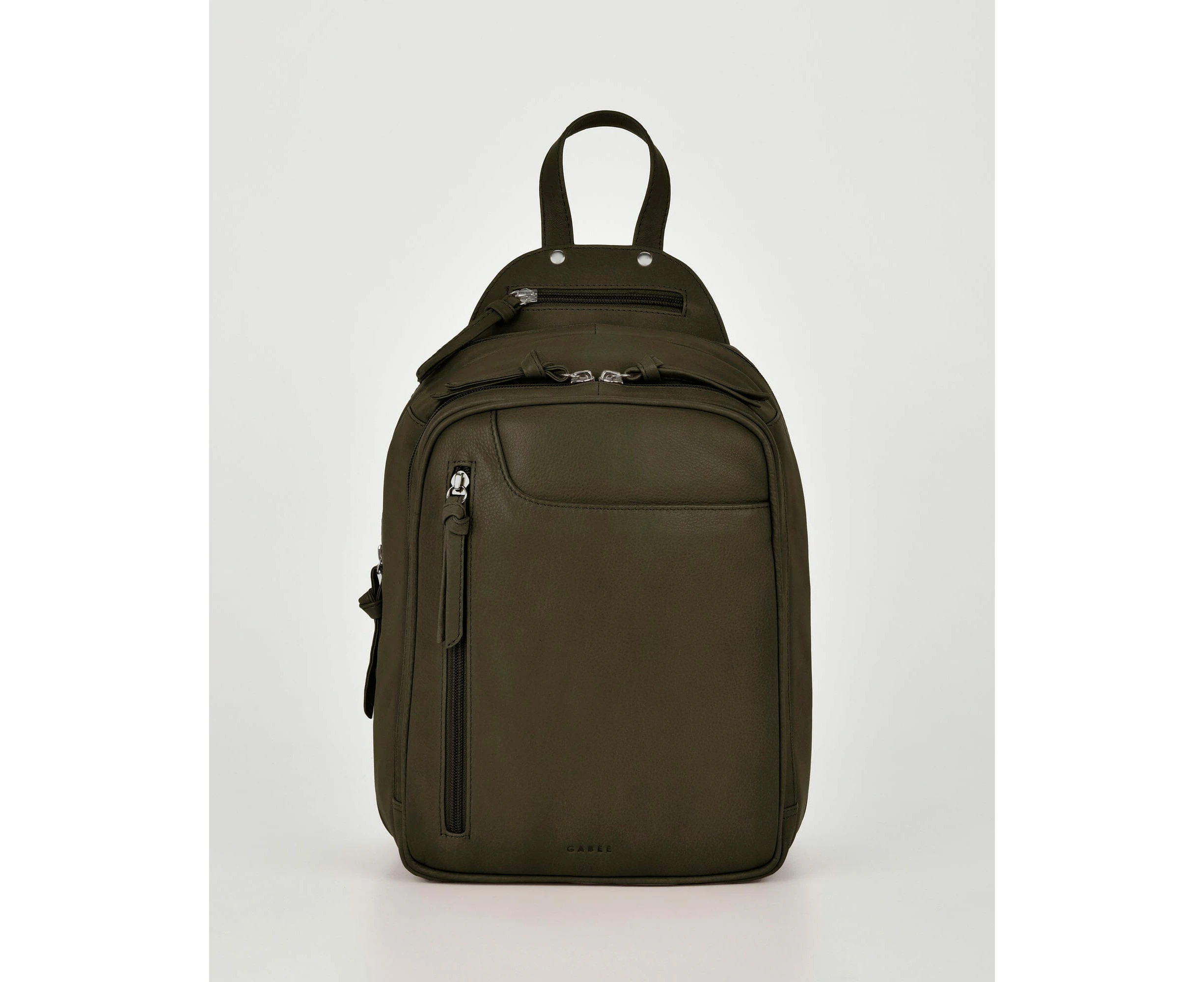 GABEE Emma Mini Leather Backpack - Olive