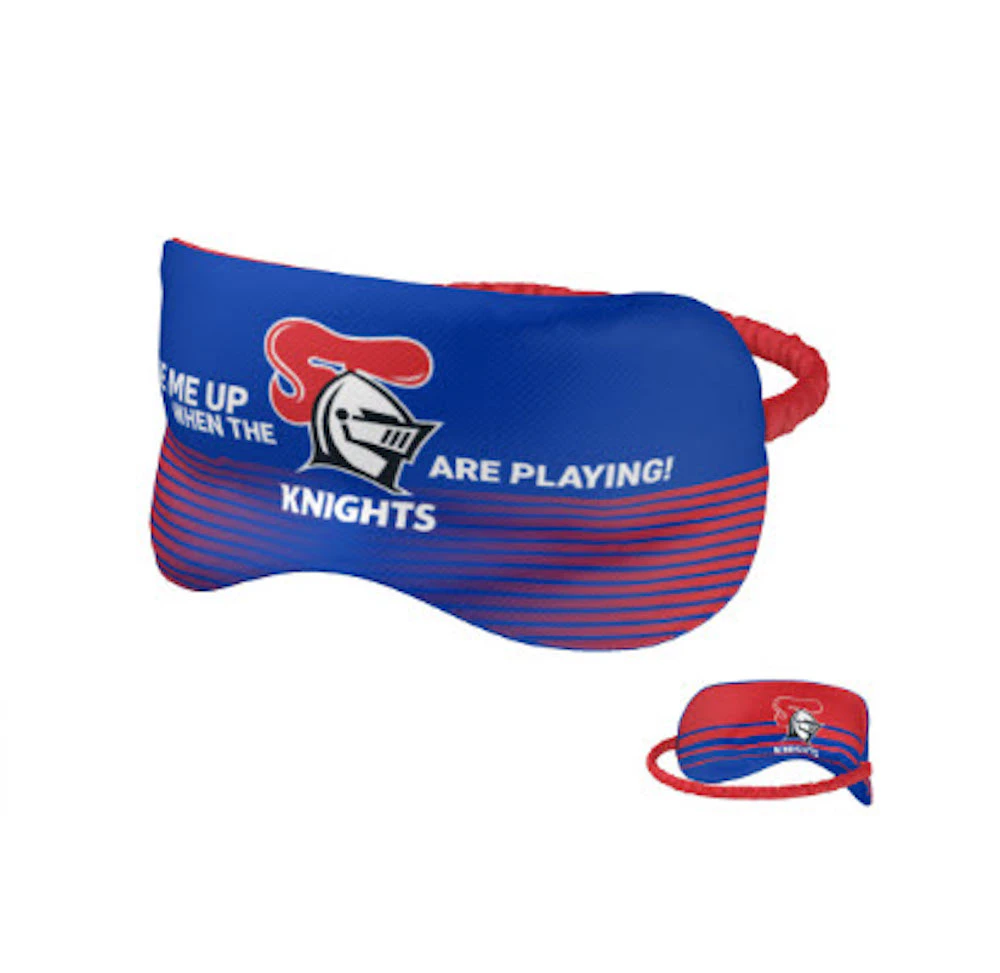 NRL Sleep Mask - Newcastle Knights - Reversible - Washable - One Size