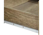 TV Cabinet 3 Storage Drawers with Shelf Natural Wood like MDF Entertainment Unit in Oak Colour