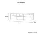 TV Cabinet 3 Storage Drawers with Shelf Natural Wood like MDF Entertainment Unit in Oak Colour