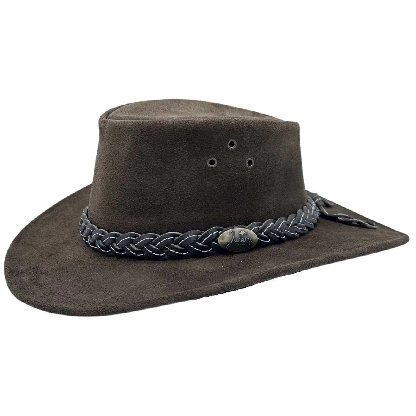 Jacaru 1007 Wallaroo Suede Traditional Hats - Brown