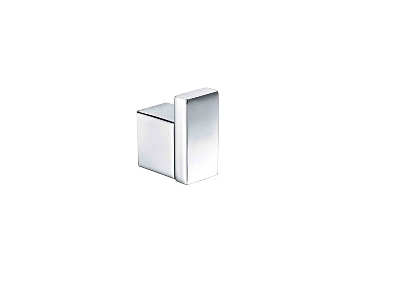 Modern Stylish Chrome Mirror Finish Square Stainless Steel Robe Hook SS Square Series