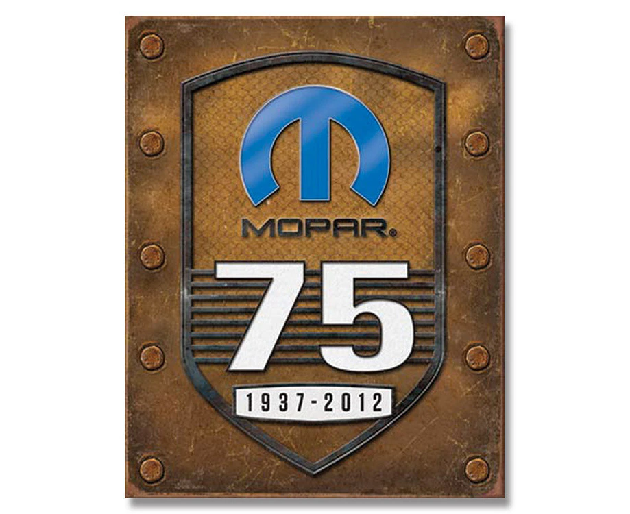 Mopar 75th Anniversary Metal Tin Sign