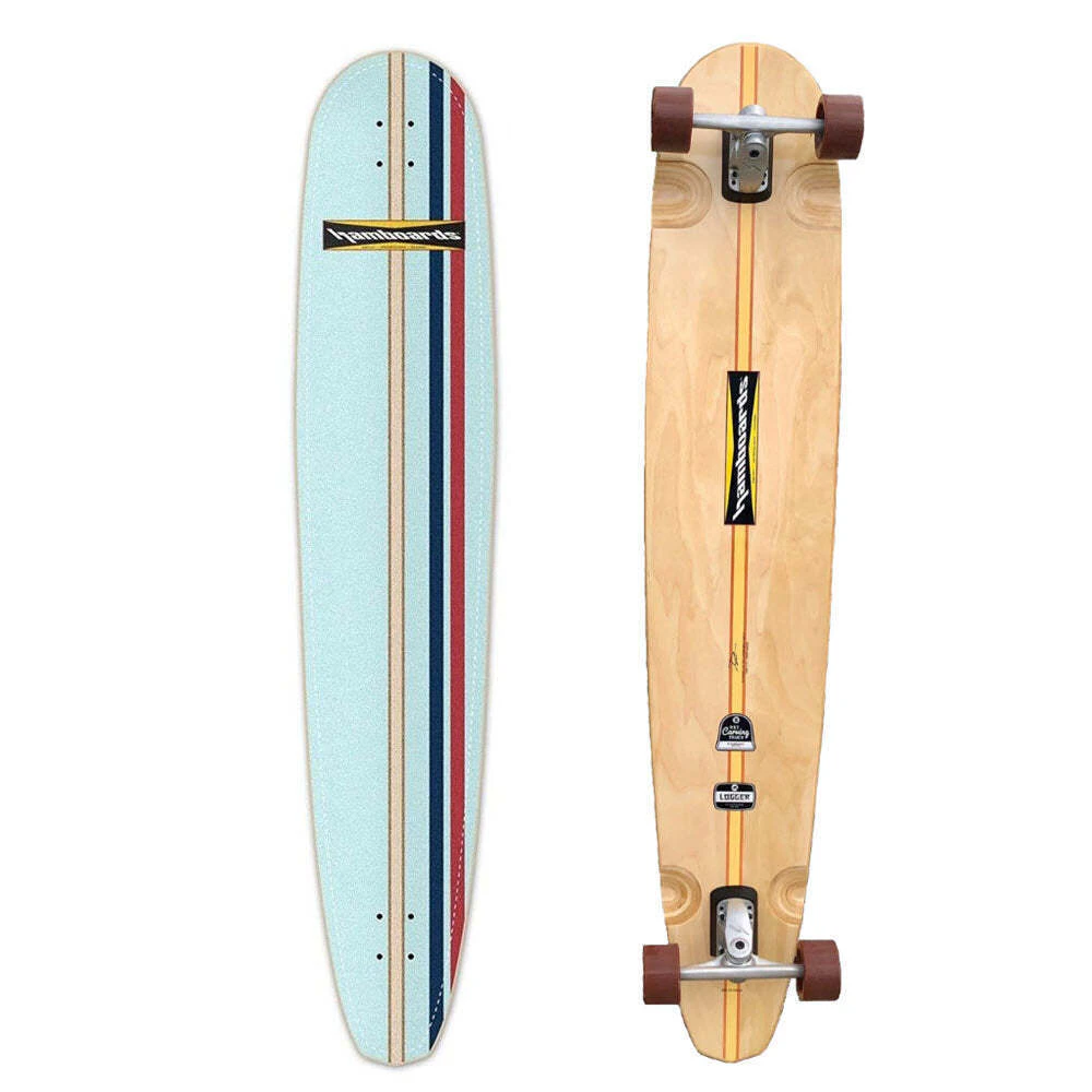 Hamboards Complete Logger Light Blue Stripes HST 60 Inch Length