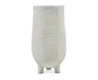 Frankie Dcor Vase Large Cement - White - 19x19x35cm - 5kg