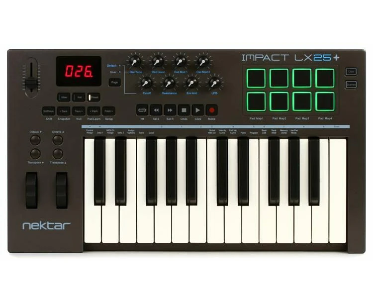 Nektar Impact LX25+ 25-Key USB MIDI Controller Keyboard