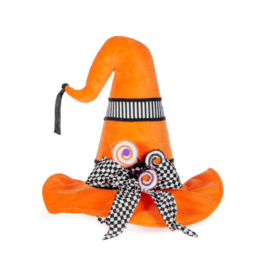 Halloween Orange Witches Hat 48cm