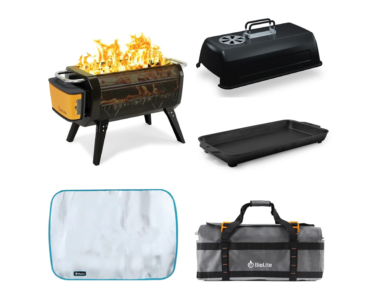 Biolite Firepit+ Lid Griddle Bag Mat Bundle