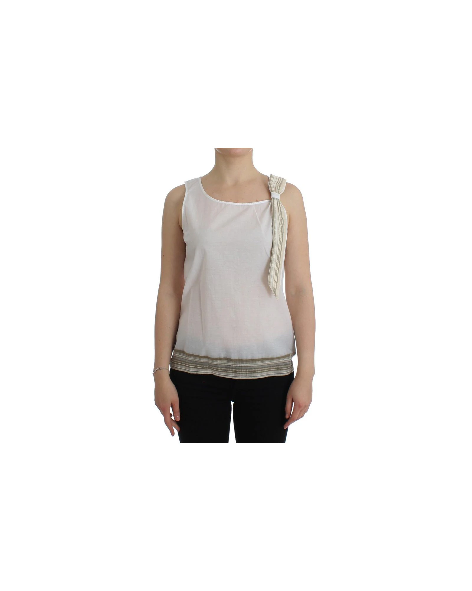 Ermanno Scervino White Top Blouse Tank Shirt Sleeveless