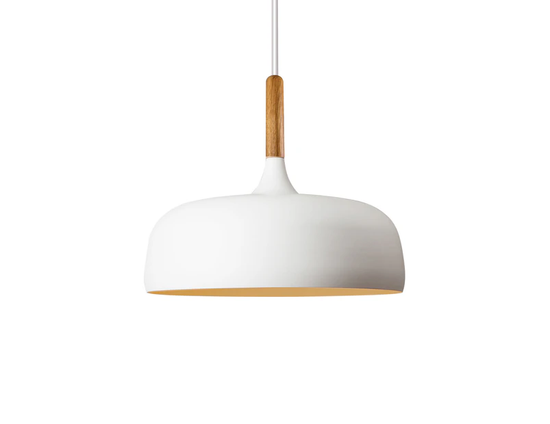 White 48CM Wood Pendant Lights