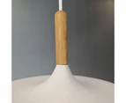 White 48CM Wood Pendant Lights