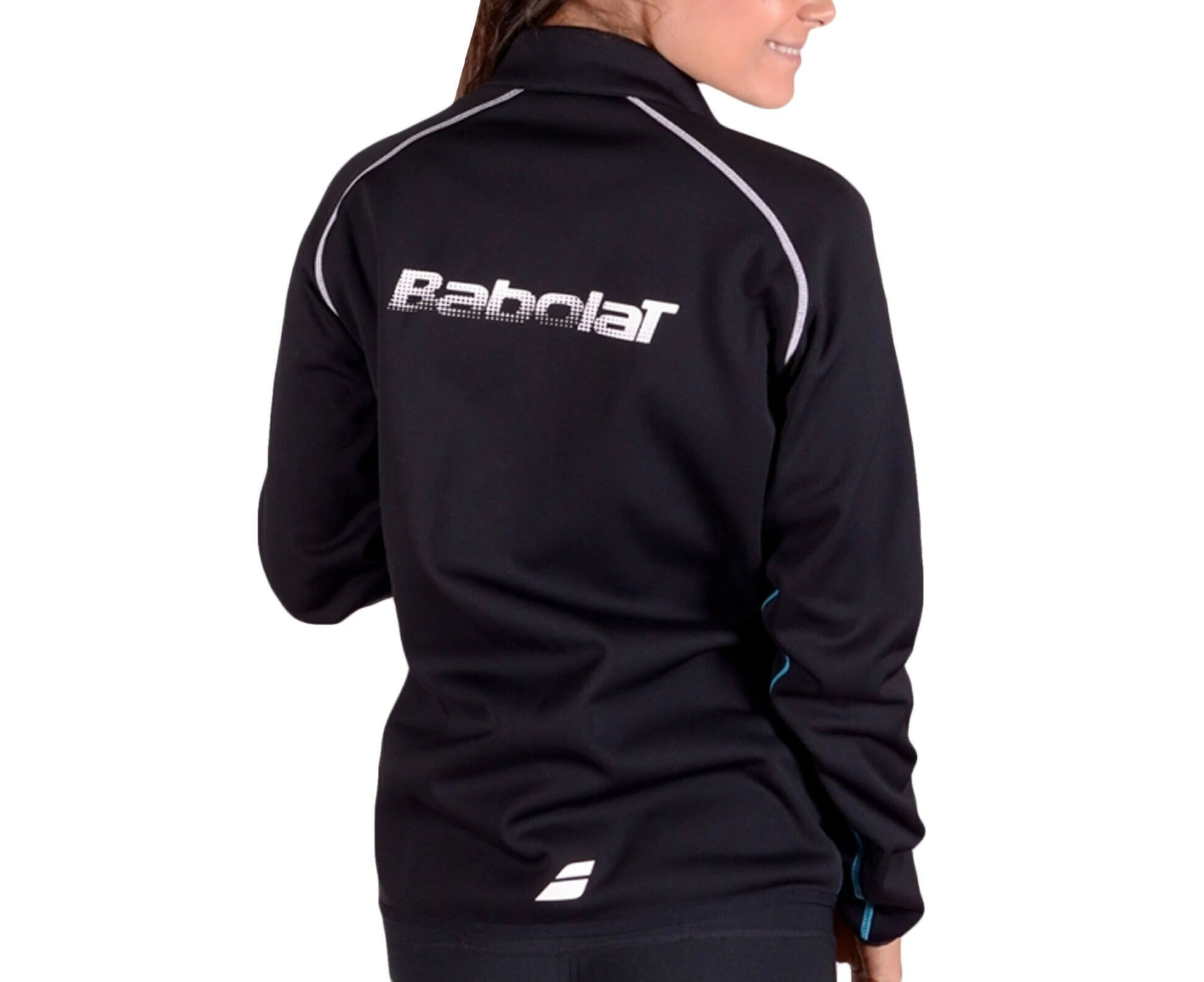 Babolat Women's Softshell Match Core Jacket Essential Tennis Sport - Black/cyan - Black/Cyan