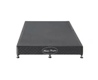 Mattress Base Ensemble Double Size Solid Wooden Slat in Black with Removable Cover