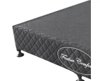 Mattress Base Ensemble Double Size Solid Wooden Slat in Black with Removable Cover