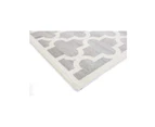 Lattice Pattern Grey White Rug