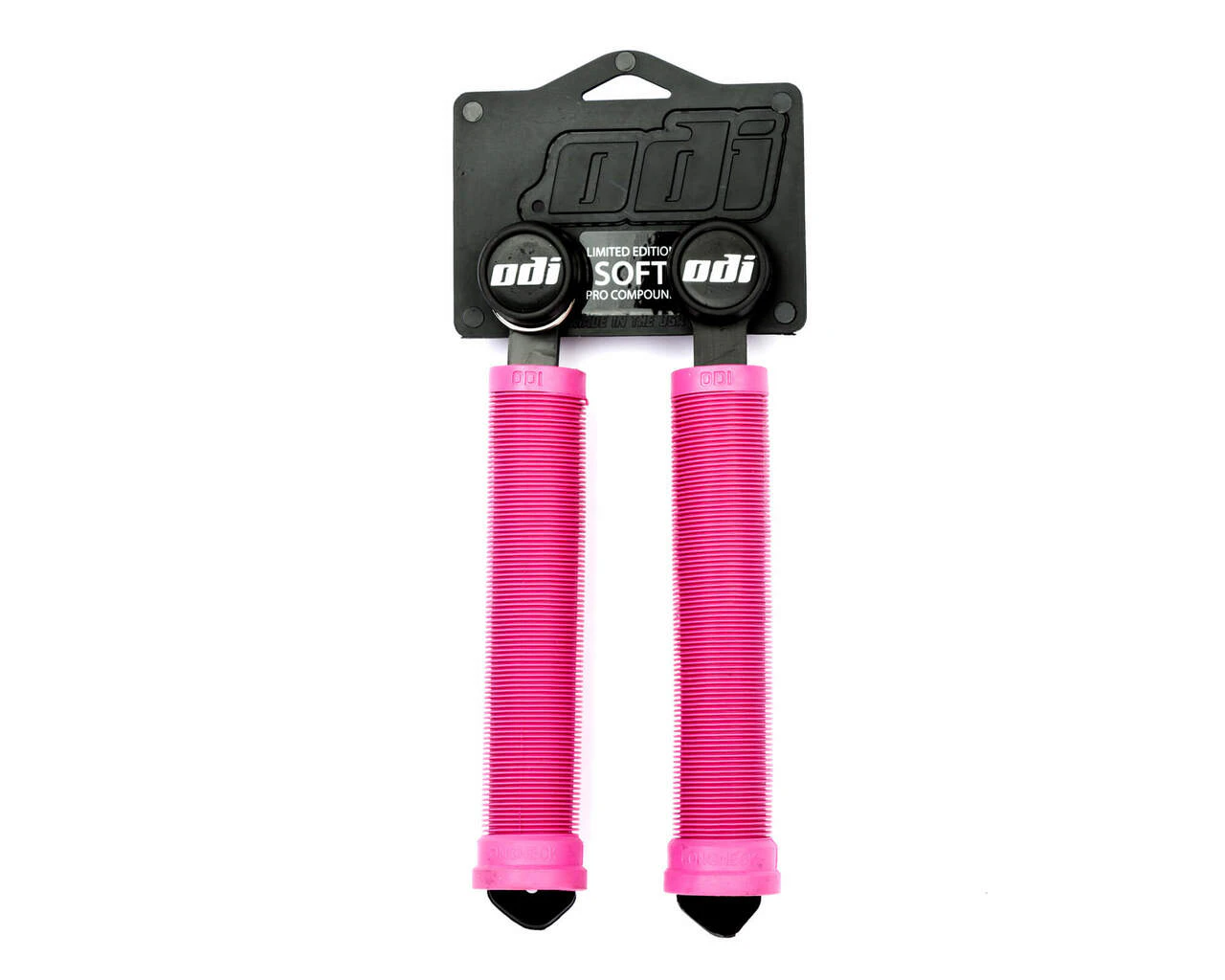 ODI Longneck SLX Flangeless BMX Grips 160mm Pink (Soft)