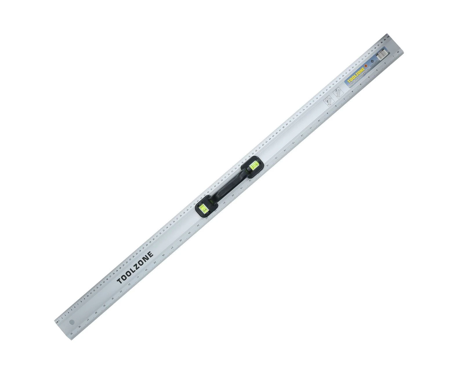 AB Tools 40" (1m) Aluminium Ruler With Handles + Spirit Level Metric Imperial Egde Scale