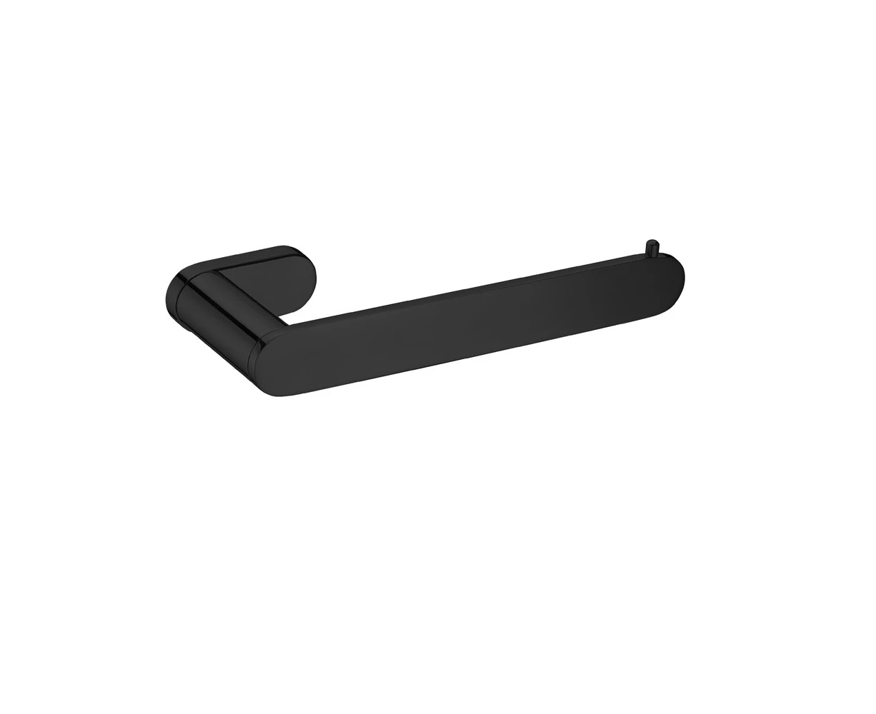 Seamless Smooth Matt Black Round Edged Stainless Steel Towel Bar ss round series