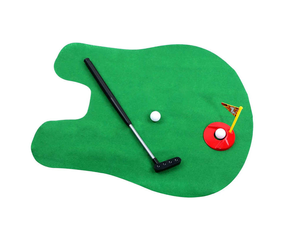 Mini Toilet Golf Set Putting Golfing Game Indoor Practice Toy