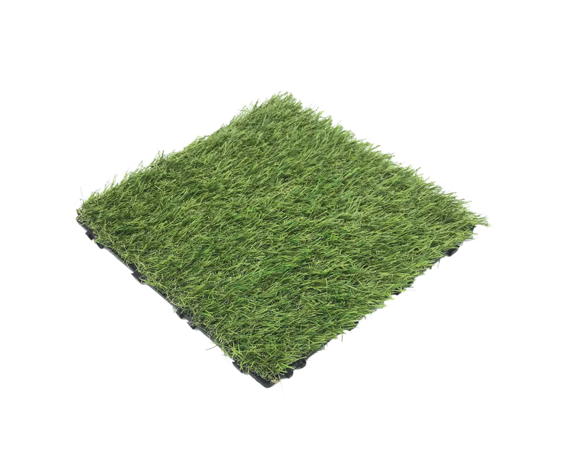 1x DIY WATSUN Artificial Turf / Grass Interlocking Outdoor Backyard Grass Turf Tiles 30x30x3.7cm Green Colour