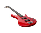 Artist ABA200 Red Bass Guitar w/ Accessories & Amp