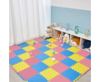 Kidst Pink Collection Interlocking Baby Foam Play Mats for Nurseries & Playrooms - Pink + Grey + White