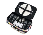 Sachi 4-Person Insulated 47cm Picnic Basket w/ Plates/Utensils/Knives Nordic Geo