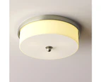 Citilux Brooklyn Cylinder Fabric Shade Ceiling Light with Satin Nickel Decorative Ring