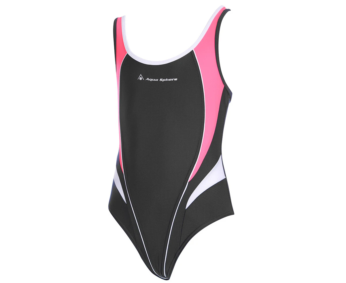 Aqua Sphere Elena Kids Swimsuit - Black / Purple - Multicoloured