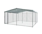 NEATAPET 4x4x1.8m Dog Enclosure Pet Playpen Outdoor Wire Cage Puppy Fence with Cover Shade