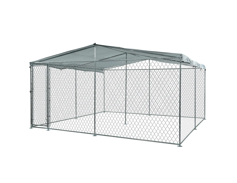 NEATAPET 4x4x1.8m Dog Enclosure Pet Playpen Outdoor Wire Cage Puppy Fence with Cover Shade