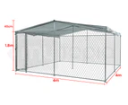 NEATAPET 4x4x1.8m Dog Enclosure Pet Playpen Outdoor Wire Cage Puppy Fence with Cover Shade