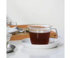 Kinto CAST Coffee Cup & Porcelain Saucer 220ml