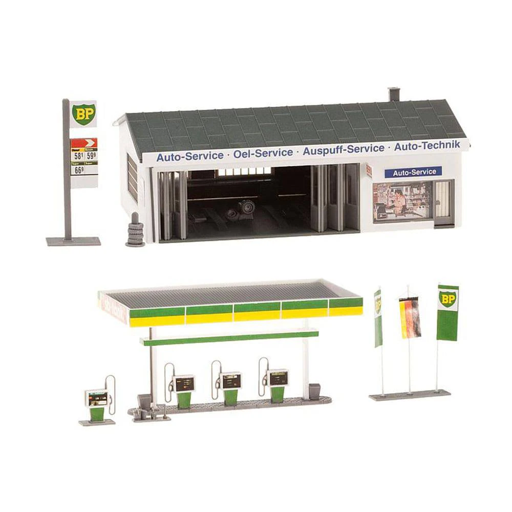 Faller Petrol station with service bay