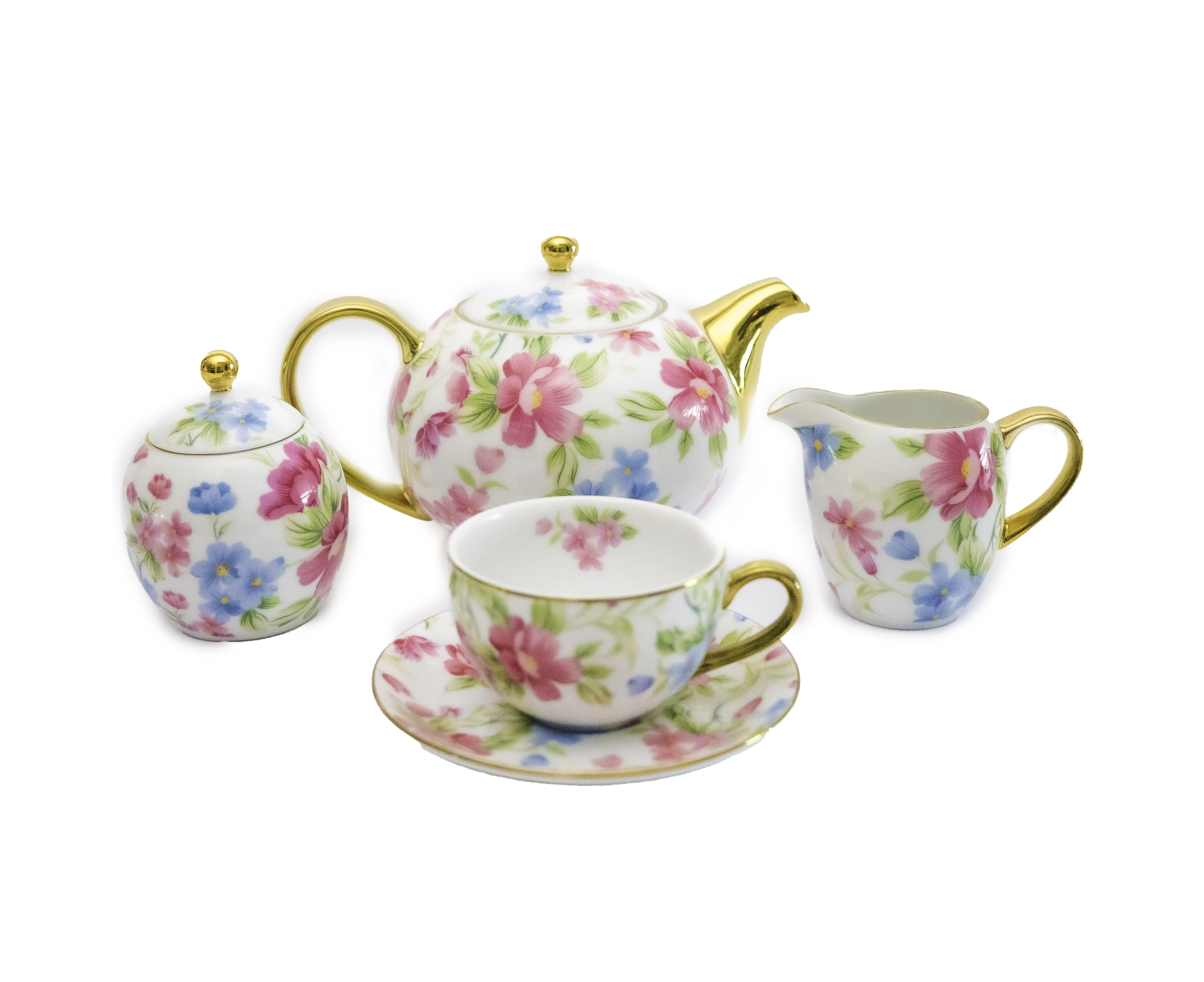 Dankotuwa Pink Garden 11pcs Tea Set